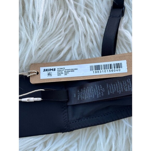 Skims Ultimate Push Up Strapless Bra Onyx Size 34C - Picture 8 of 8